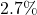  2.7\% 