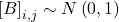  \left[B\right]_{i,j}\sim N\left(0,1\right) 