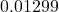  0.01299 