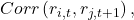  Corr\left( r_{i,t},r_{j,t + 1} \right), 