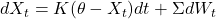  dX_{t} = K(\theta - X_{t})dt + \Sigma dW_{t} 