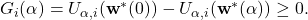  G_i(\alpha) = U_{\alpha,i}(\mathbf{w}^*(0)) - U_{\alpha,i}(\mathbf{w}^*(\alpha)) \ge 0. 
