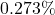  0.273\% 