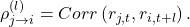 \rho_{j \rightarrow i}^{(l)} = Corr\left( r_{j,t},r_{i,t + l} \right).