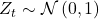  Z_t\sim\mathcal{N}\left(0,1\right) 