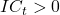  IC_{t} > 0 