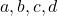  a, b, c, d 