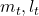  m_{t},l_{t} 