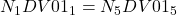  N_{1}DV01_{1} = N_{5}DV01_{5} 