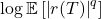 \log\mathbb{E}\left\lbrack \left| r(T) \right|^{q} \right\rbrack