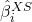  \hat{\beta}^{XS}_{i} 