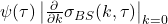  \psi(\tau) \coloneqq \left| \frac{\partial}{\partial k} \sigma_{BS}(k, \tau) \right|_{k=0} 