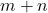  m+n 