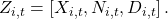 Z_{i,t} = \left\lbrack X_{i,t},N_{i,t},D_{i,t} \right\rbrack.