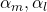  \alpha_{m},\alpha_{l} 