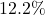  12.2\% 