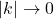 |k| \rightarrow 0