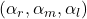  (\alpha_{r},\alpha_{m},\alpha_{l}) 