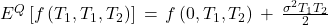 E^{Q}\left\lbrack f\left( T_{1},T_{1},T_{2} \right) \right\rbrack\, = \, f\left( 0,T_{1},T_{2} \right)\, + \,\frac{\sigma^{2}T_{1}T_{2}}{2}