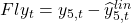  Fly_{t} = y_{5,t} - {\widehat{y}}_{5,t}^{lin} 