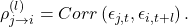 \rho_{j \rightarrow i}^{(l)} = Corr\left( \epsilon_{j,t},\epsilon_{i,t + l} \right).