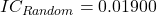  IC_{Random} = 0.01900 