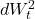  dW_{t}^{2} 