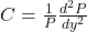  C=\frac{1}{P}\frac{d^2P}{dy^2} 