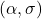  \left( \alpha,\sigma \right) 