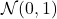 \displaystyle\mathcal{N}(0, 1)