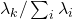  \lambda_k / \sum_i \lambda_i 