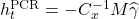  h_t^{\mathrm{PCR}}=-C_x^{-1}M\widehat{\gamma} 