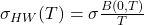 \sigma_{HW}(T) = \sigma\frac{B(0,T)}{T}