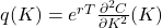 q(K) = e^{rT} \frac{\partial^{2}C}{\partial K^{2}}(K)