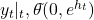 y_t | \h_t, \theta \tilde \scriptN(0, e^{h_t})